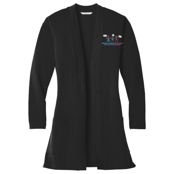 RCSD Speech-Language Special Education Ladies Concept Long Pocket Cardigan Thumbnail
