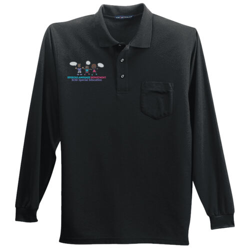 RCSD Speech-Language Special Education Long Sleeve Silk Touch Polo with Pocket Thumbnail