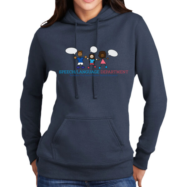 RCSD Speech-Language Special Education Printed Ladies Core Fleece Pullover Hooded Sweatshirt Thumbnail